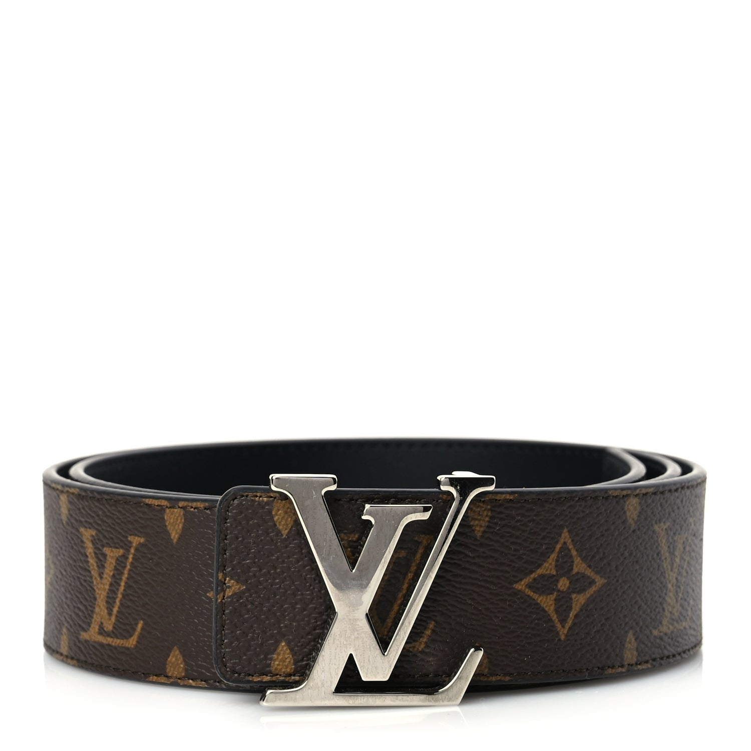 Louis Vuitton Calfskin Monogram 40mm LV Initiales Reversible Belt 90 36 Black 1 of 5