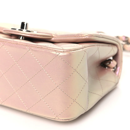 Chanel Iridescent Calfskin Quilted Mini Square Flap Pink 11 of 11