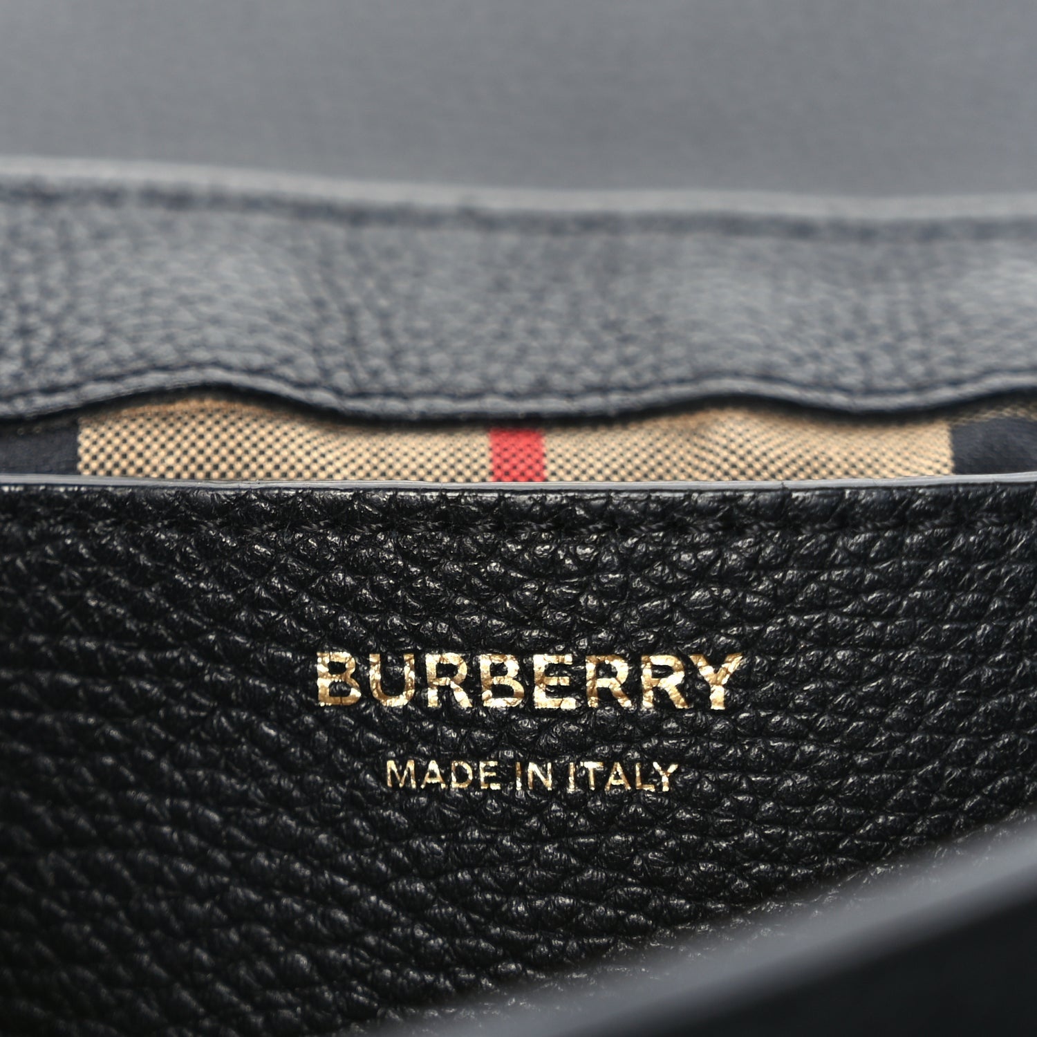 Burberry Grainy Calfskin Vintage Check Note Crossbody Bag Black 5 of 9