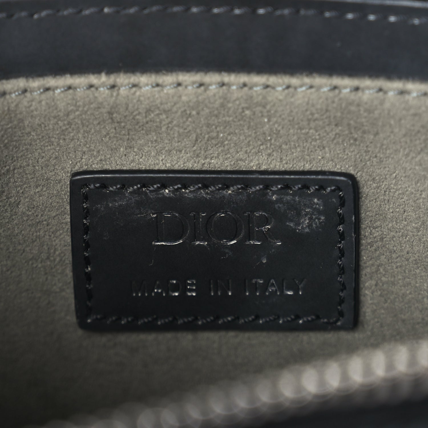Christian Dior Patent Oblique Embossed Saddle Boxy Bag Black 5 of 8