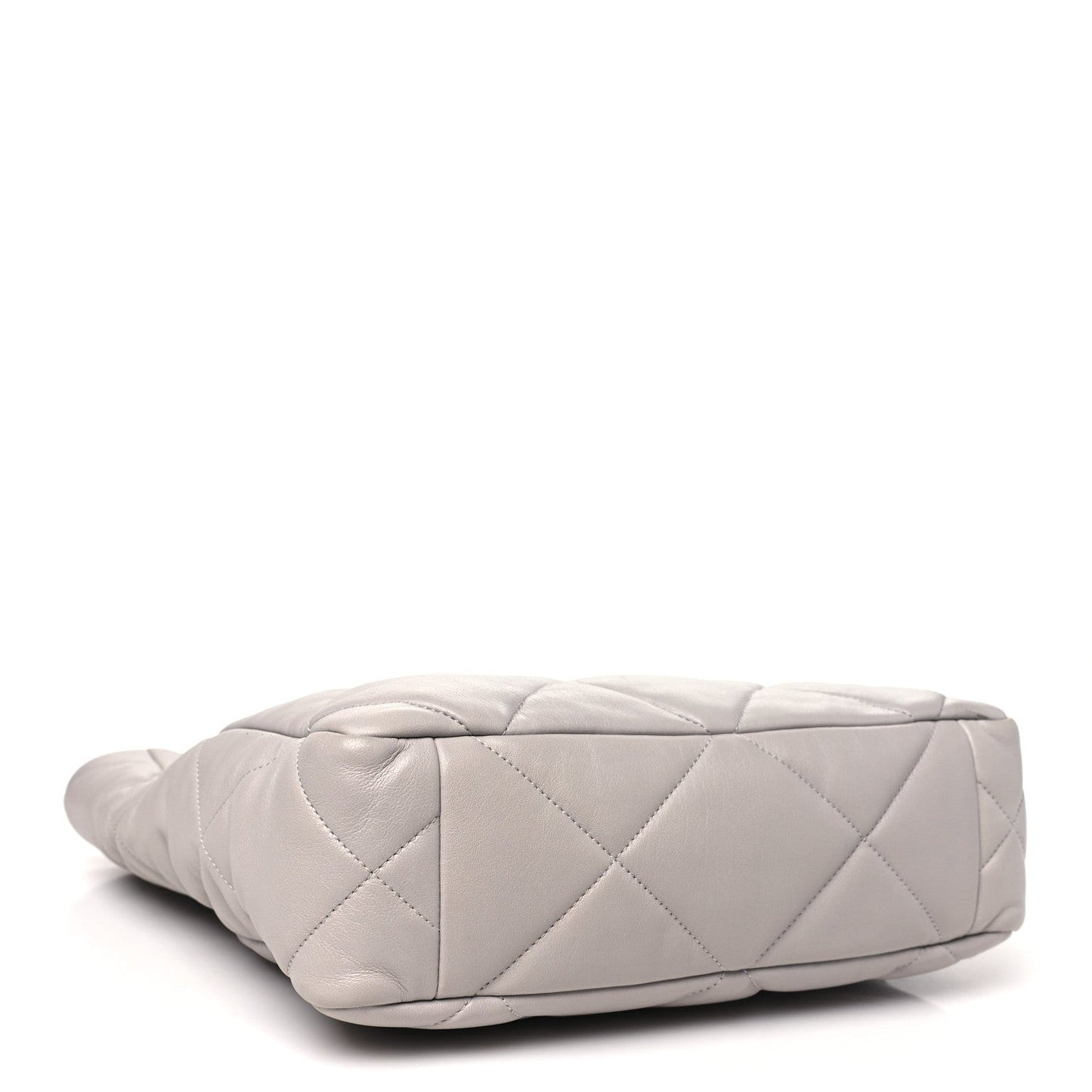 Lambskin Quilted 19 Shopping Bag Grey