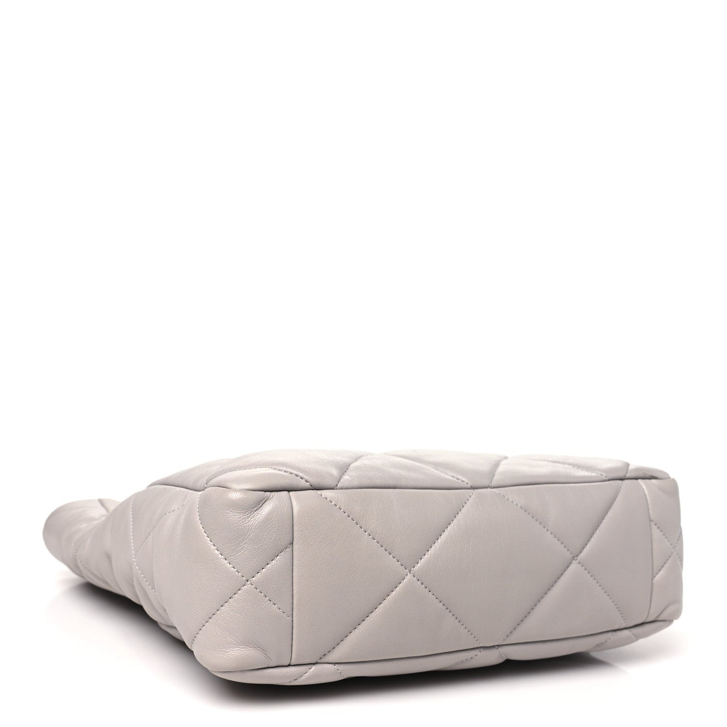Chanel Lambskin Quilted 19 Shopping Bag Grey 4 of 7