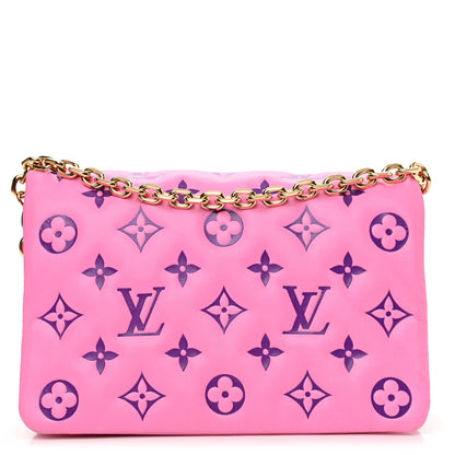 Louis Vuitton Lambskin Embossed Monogram Vuittamins Pochette Coussin Rose Violet 1 of 10
