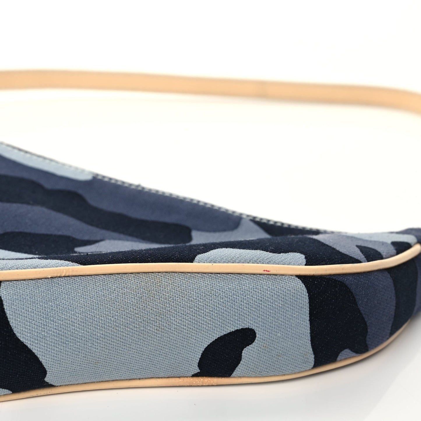 Canvas Camouflage Mini Saddle Pochette Blue
