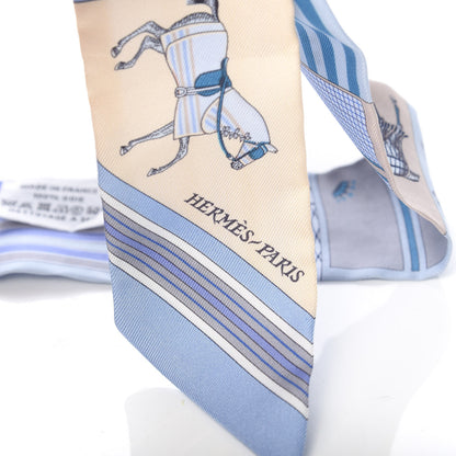 Hermes Silk Couvertures Nouvelles Twilly Menthe Ciel Marine Sable 2 of 5