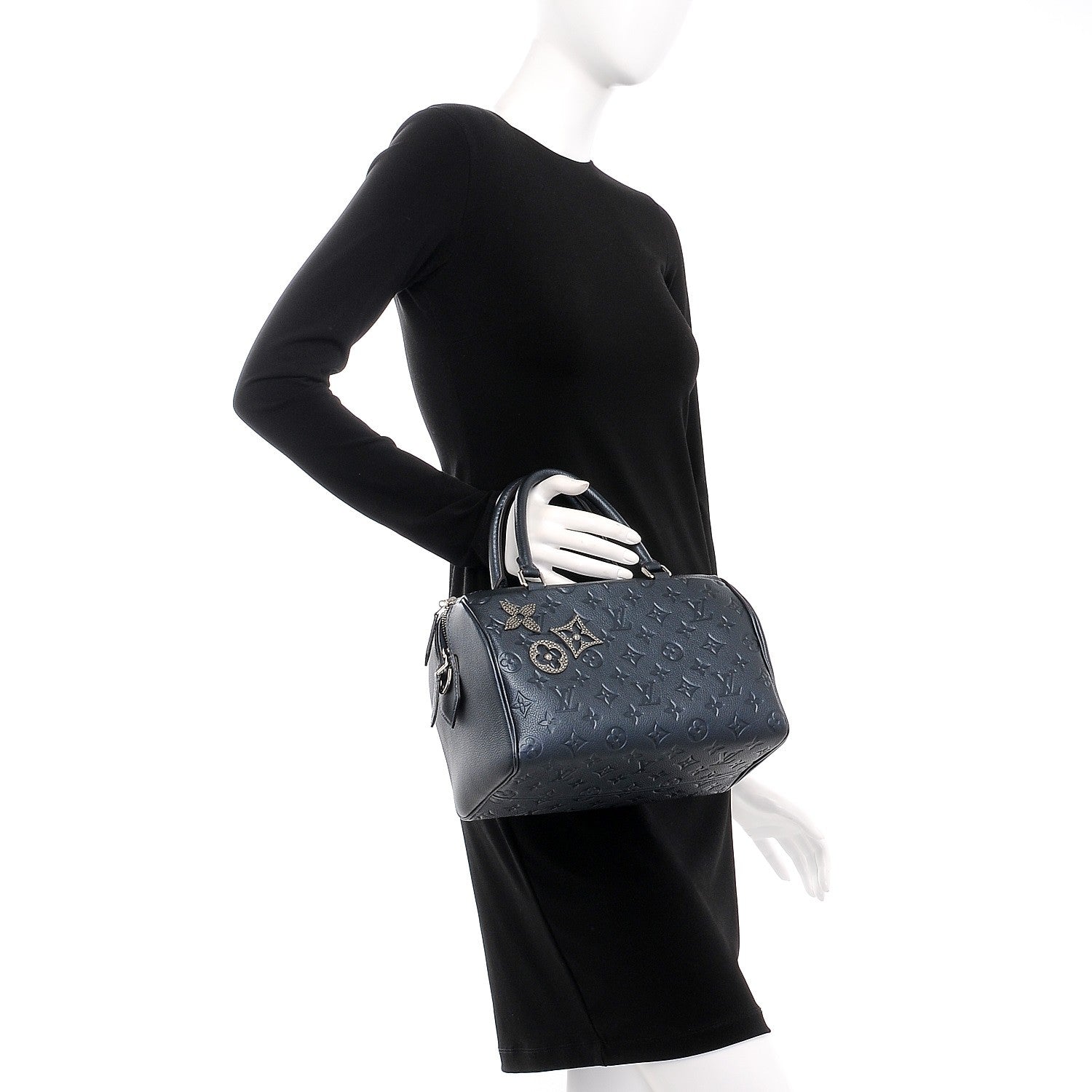 Louis Vuitton Empreinte Pins Speedy Bandouliere 25 NM Marine 3 of 8