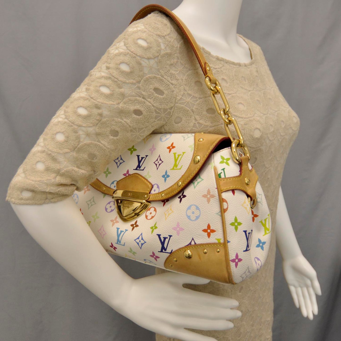 Monogram Multicolor Beverly MM White