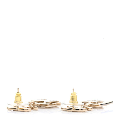 Chanel Crystal CC No 5 Drop Earrings Gold 3 of 5