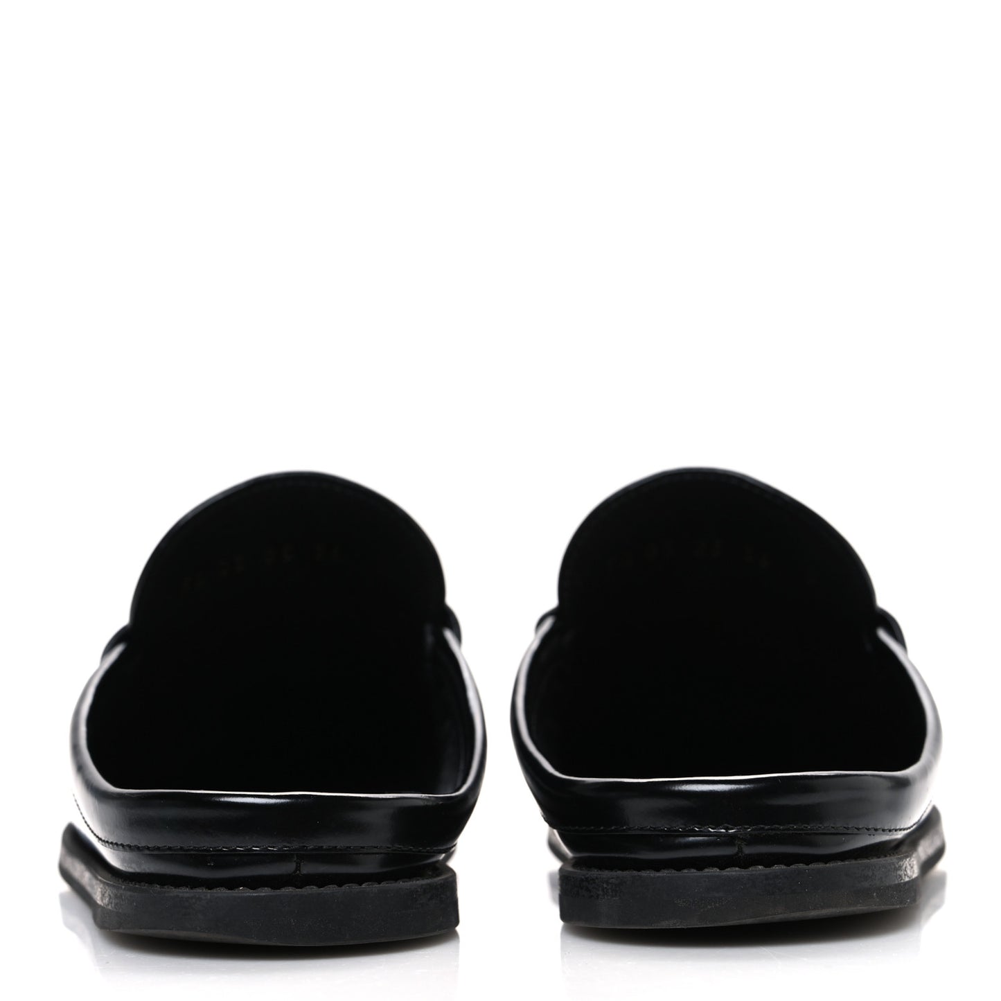 Brushed Calfskin Boy Loafer Mule 36 Black