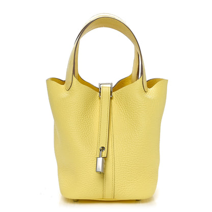 Hermes Taurillon Clemence Ostrich Touch Picotin Lock 18 PM 1 of 11