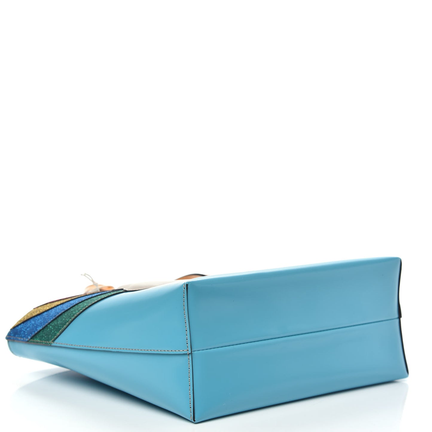 Calfskin Childrens Rainbow Tote Blue