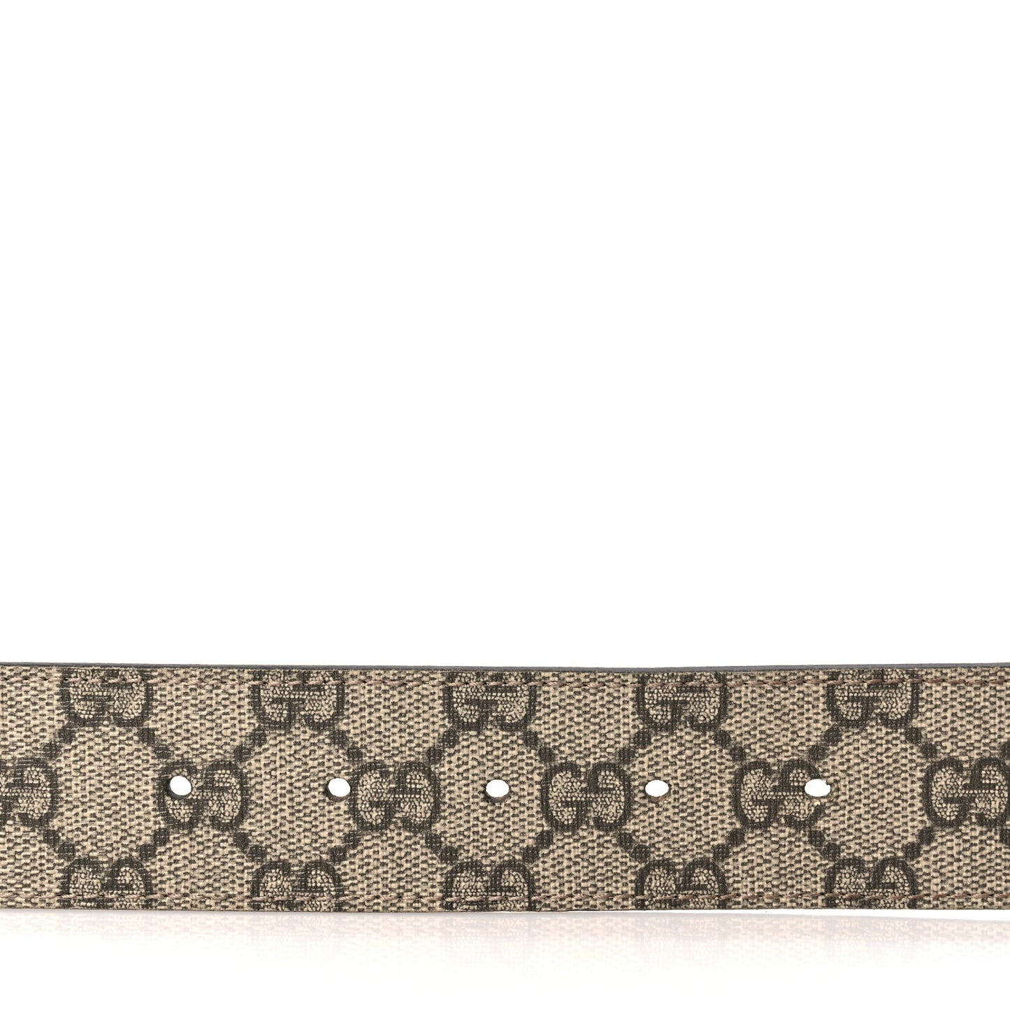 GG Supreme Monogram Selleria Calfskin Interlocking G 40mm Belt 75 30 Beige Ebony Cocoa
