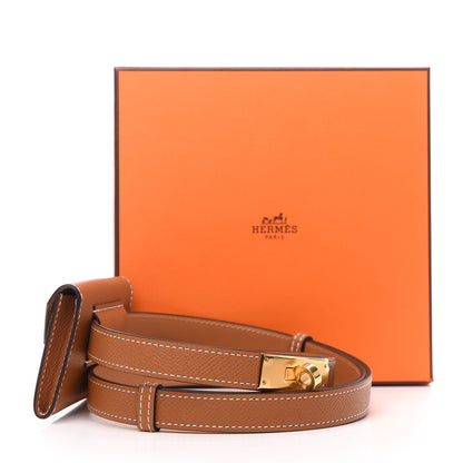 Hermes Epsom Kelly Pocket Belt Gold 8 of 8