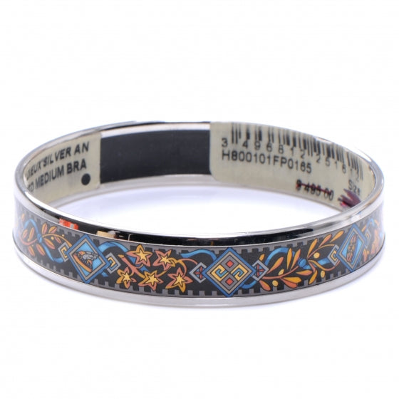 Enamel Printed Musique des Dieux Medium Bracelet 65 Bleu