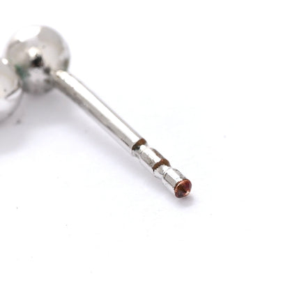 Christian Dior Metal Bead Drop Earrings Silver 5 of 6