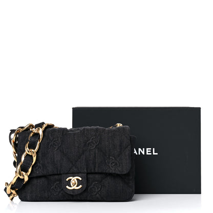 Chanel Denim Quilted Medium Funky Town Flap Black 10 of 10