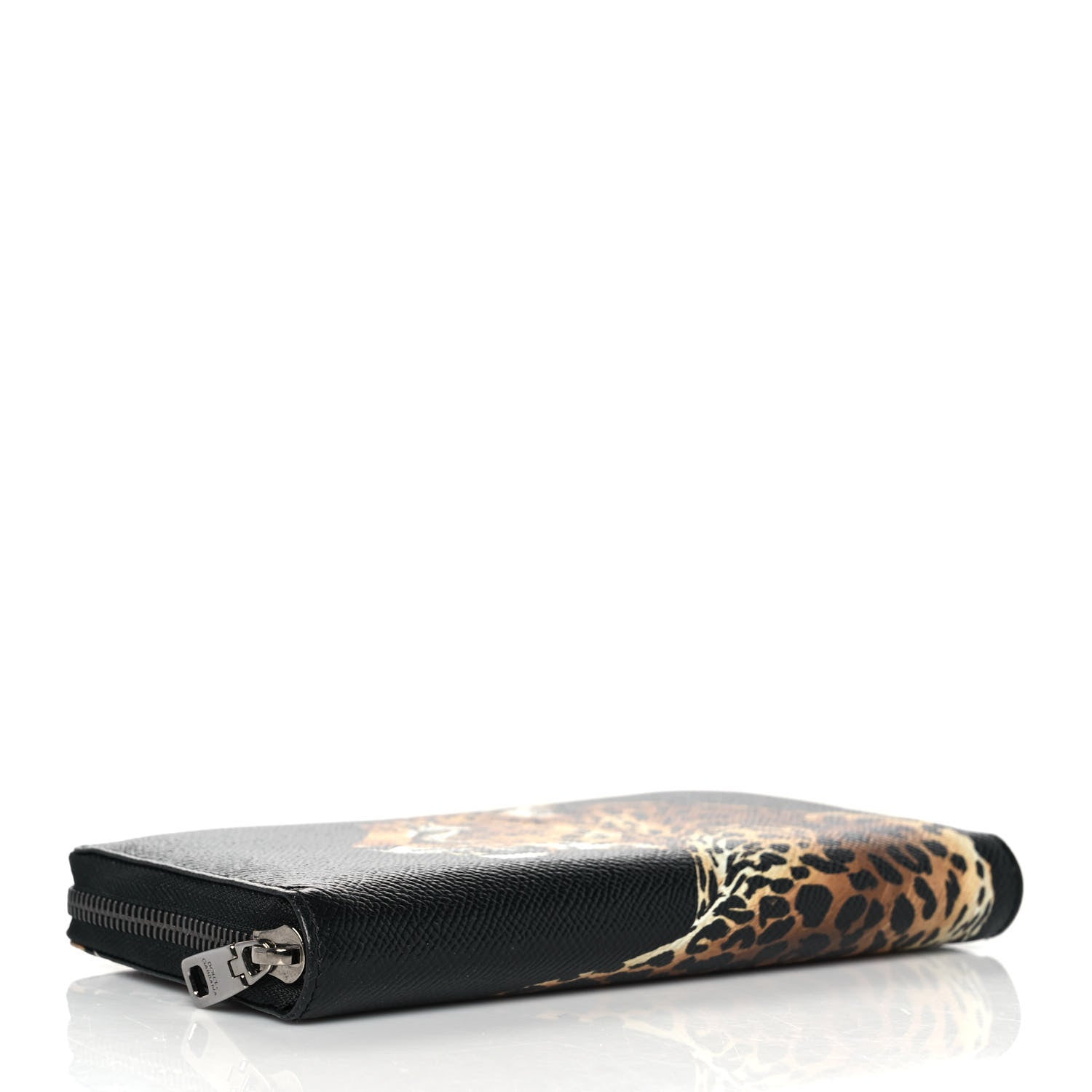 Dolce & Gabbana Dauphine Leopard Zip Around Wallet Black 4 of 8