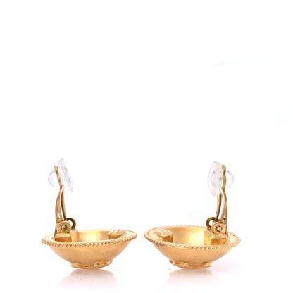 Chanel CC Button Clip On Earrings  Gold 5 of 5