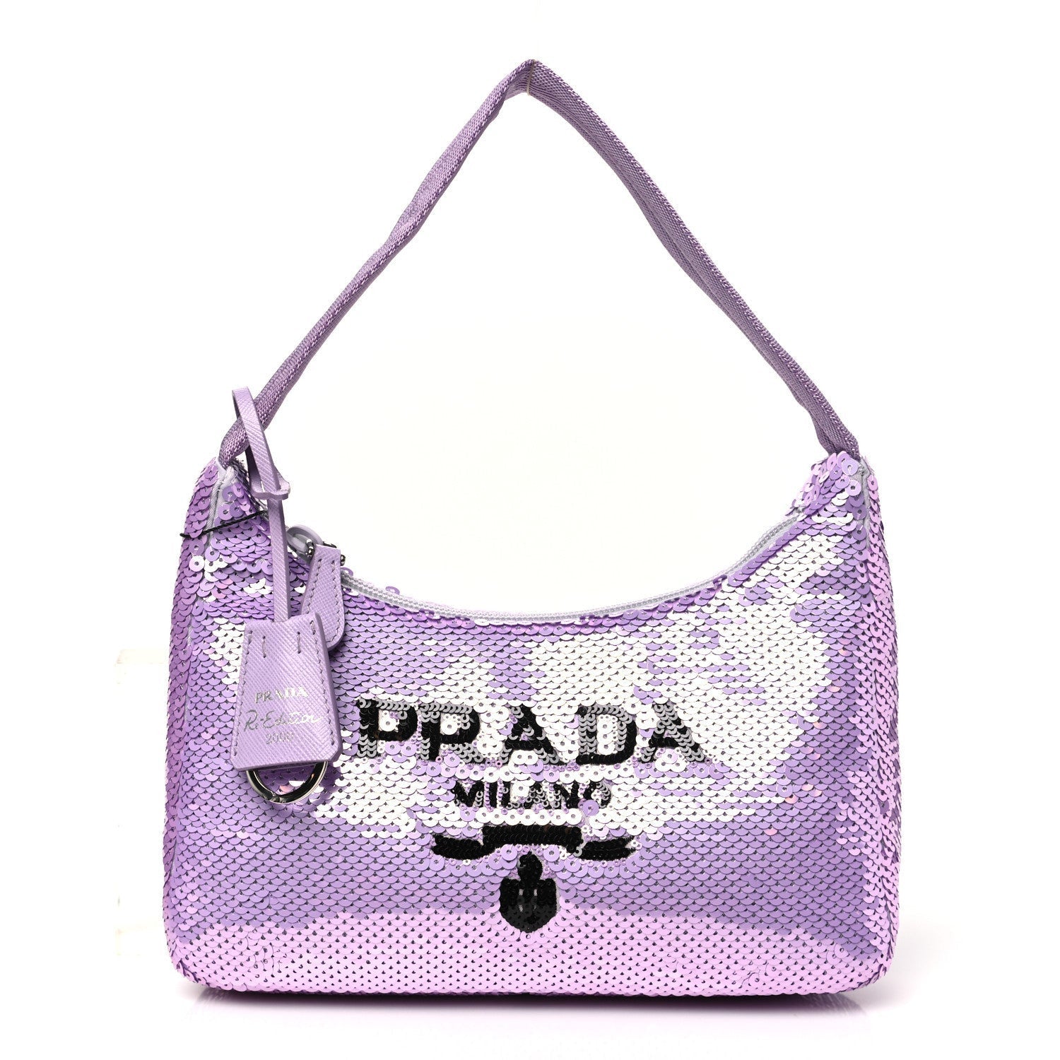 Prada Paillettes Sequin Mini Re-Edition 2000 Bag Lilium Black 1 of 7