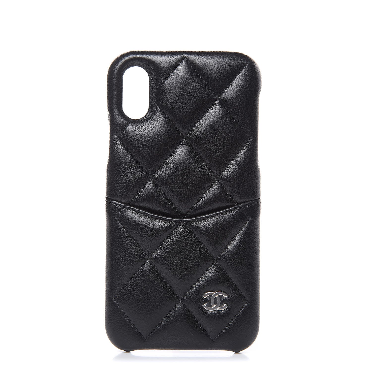 Chanel Lambskin Quilted iPhone X Case Black 1 of 7