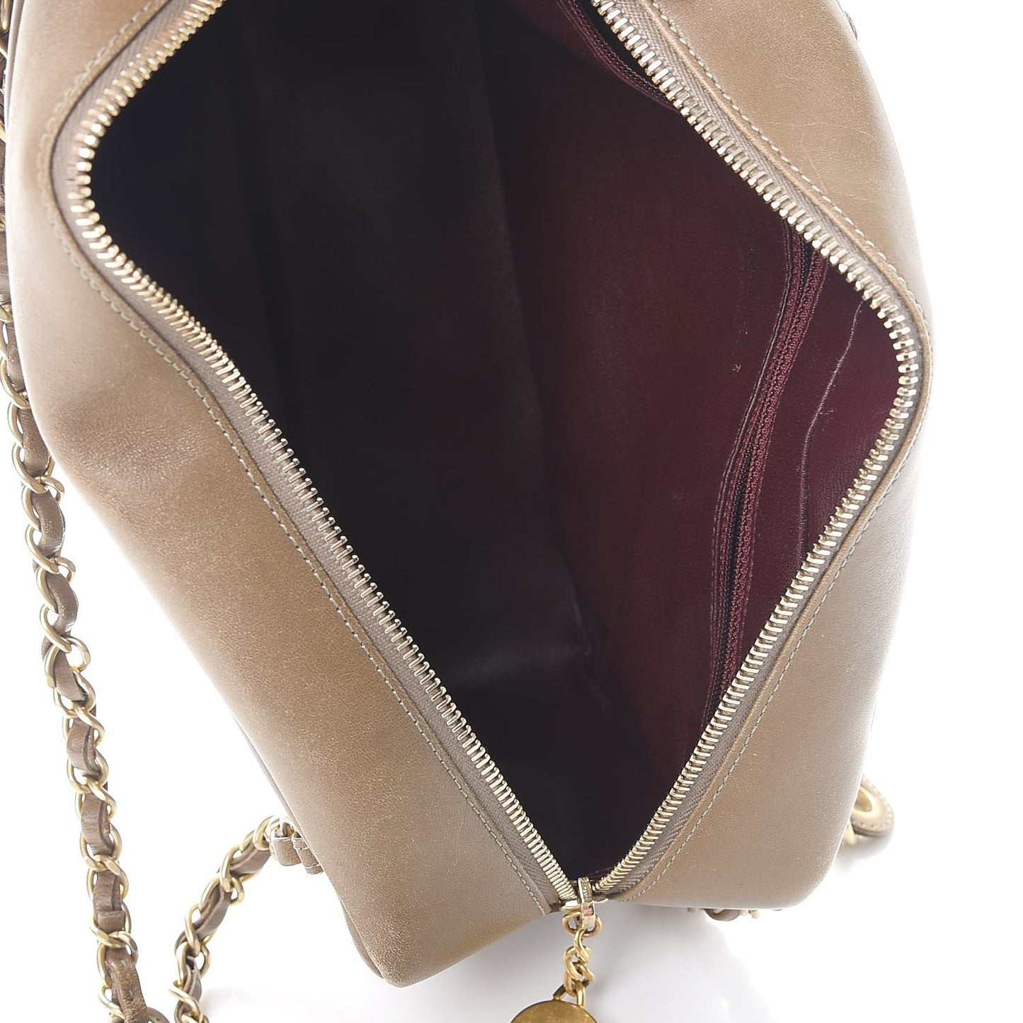 Lambskin Diamond CC Small Camera Case Khaki Clair