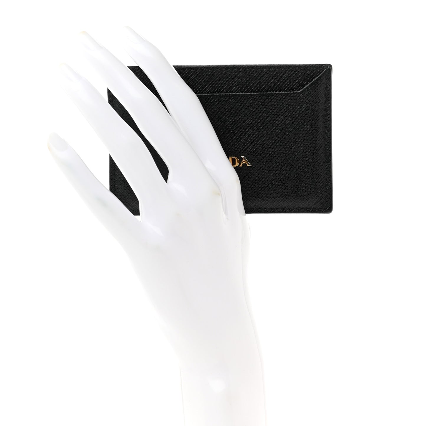 Saffiano Metal Card Case Black