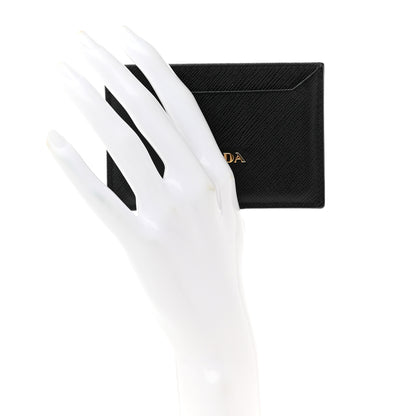 Prada Saffiano Metal Card Case Black 2 of 6