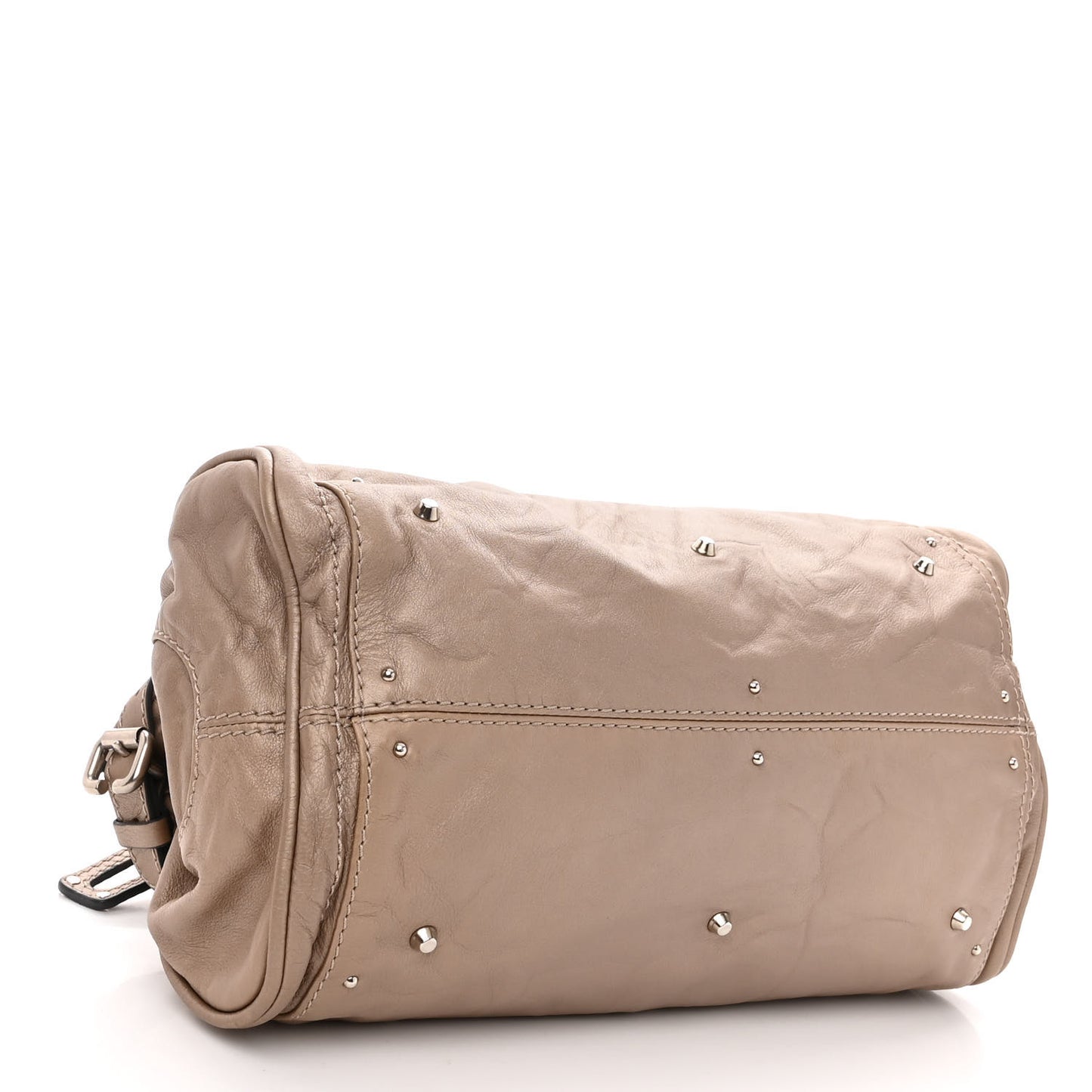 Metallic Calfskin Medium Paddington Satchel Argent