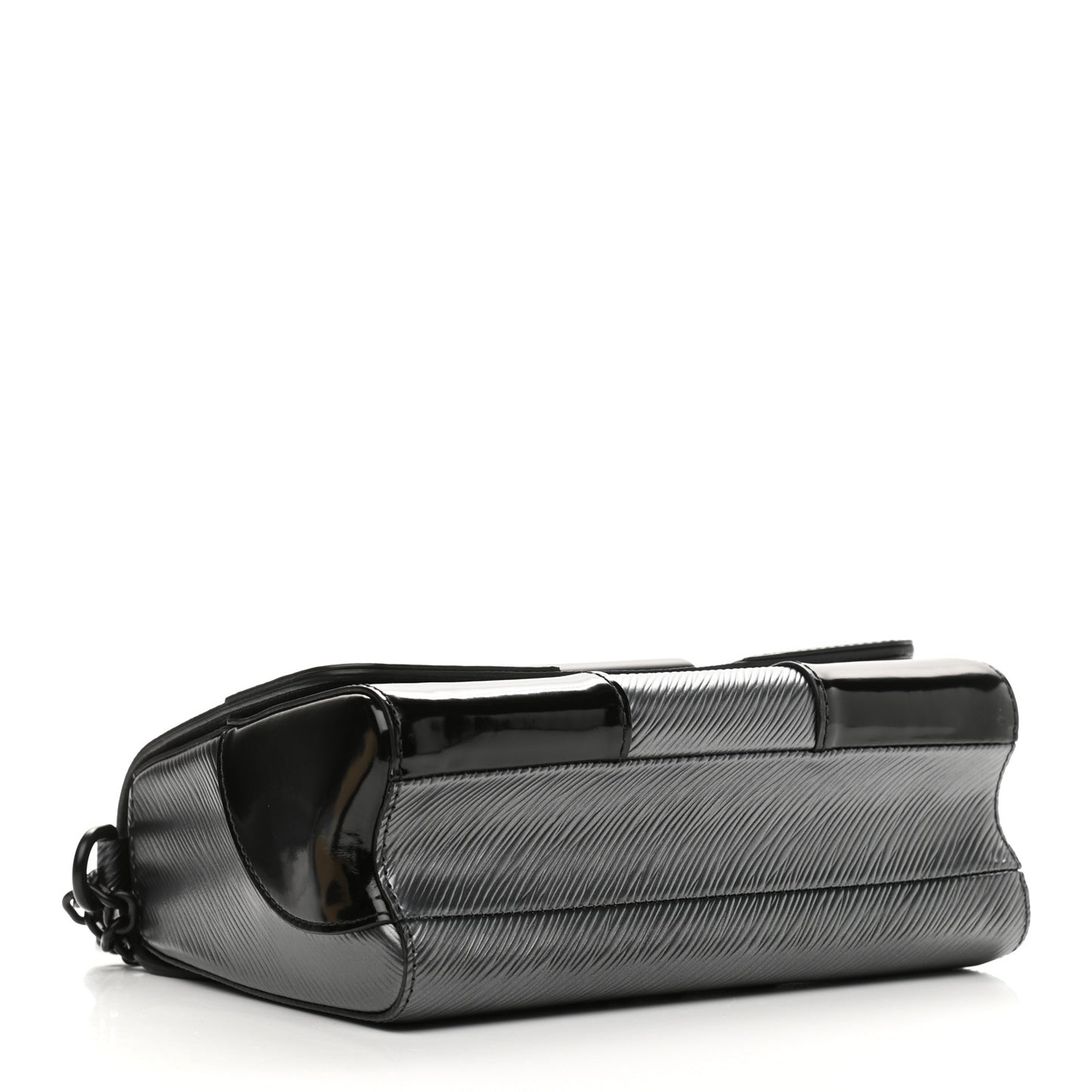 Epi Patent Twist Shoulder Bag MM Anthracite Nacre