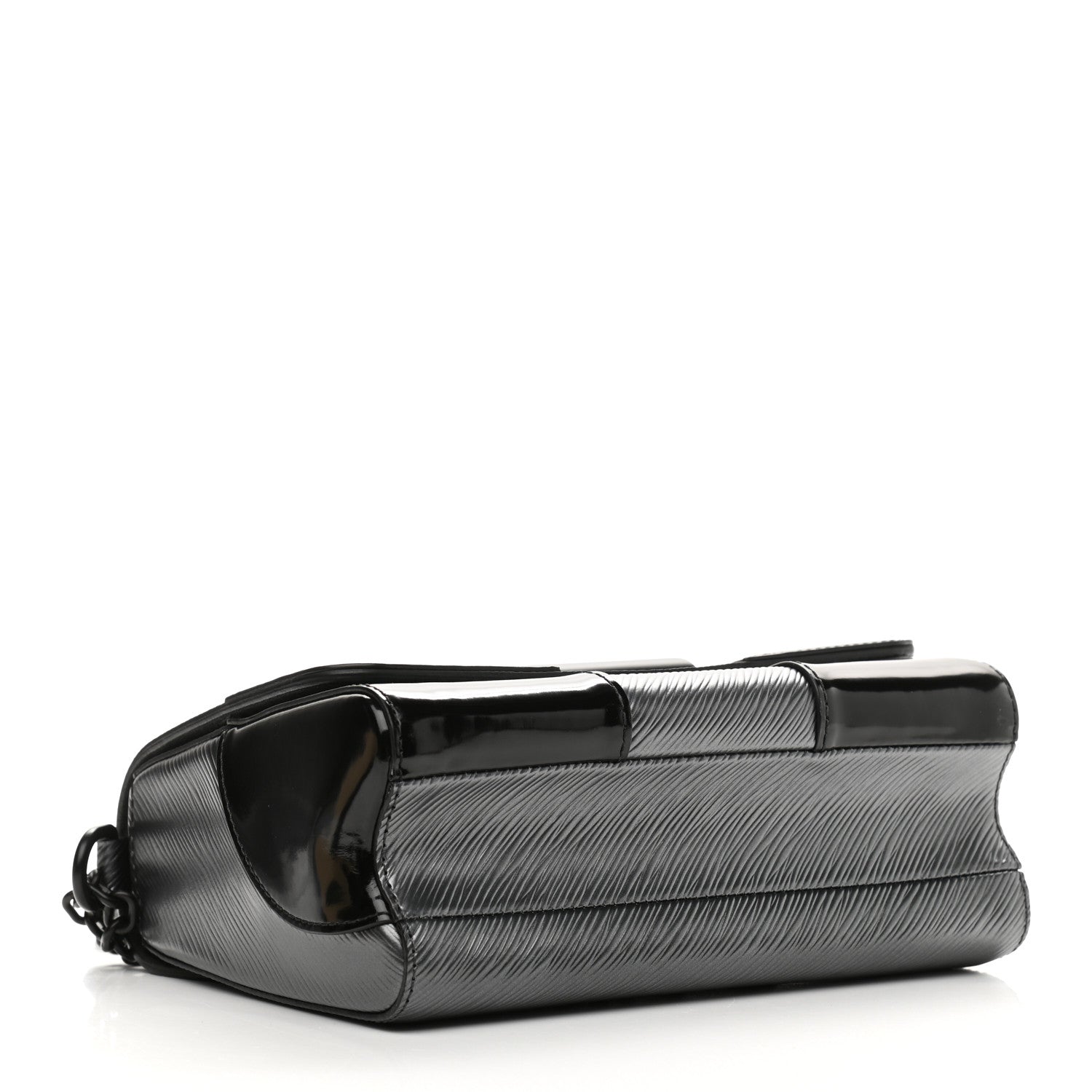 Louis Vuitton Epi Patent Twist Shoulder Bag MM Anthracite Nacre 5 of 9