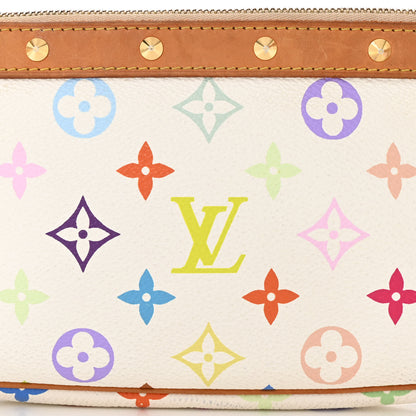 Louis Vuitton Monogram Multicolor Pochette Accessories White 7 of 9