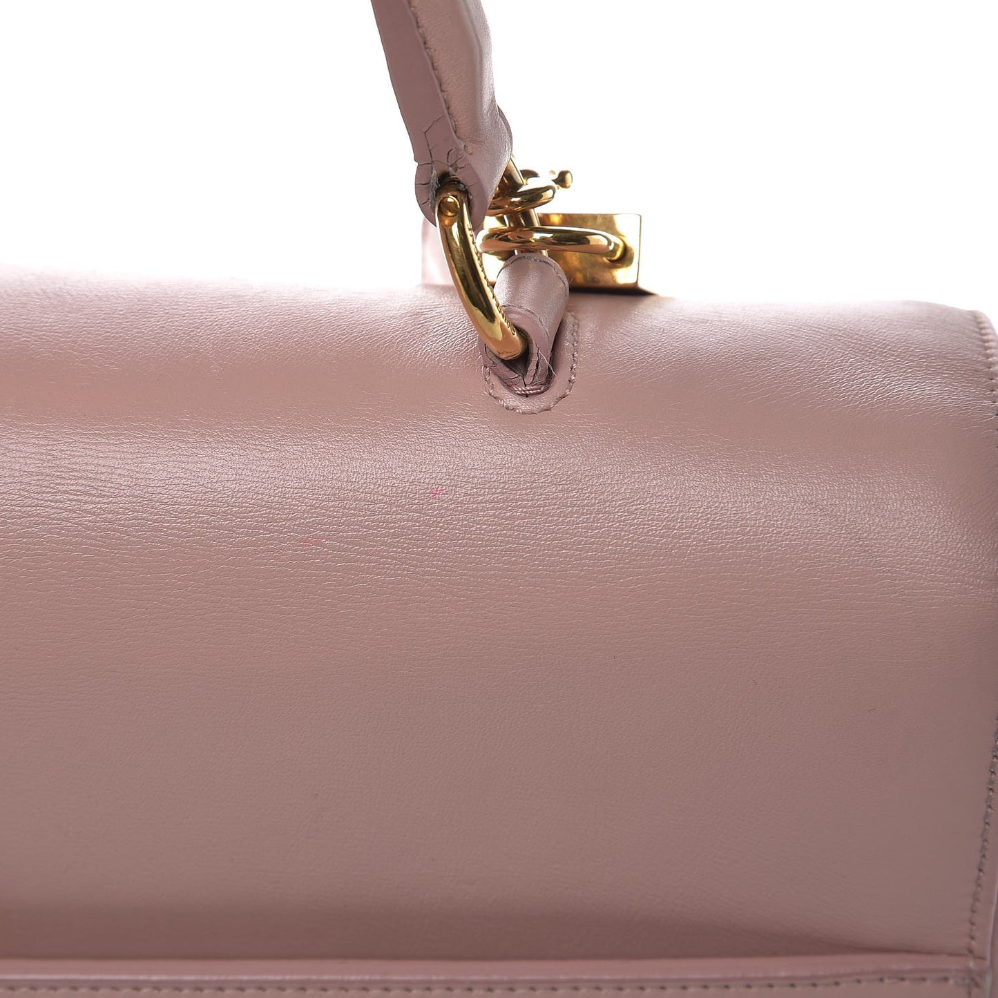 Calfskin Medium Moujik Top Handle Bag Pale Blush