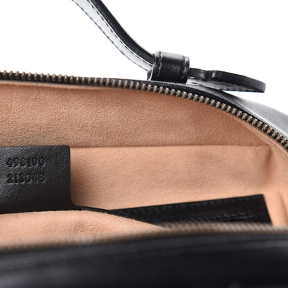 Gucci Calfskin Matelasse Sylvie Web Small GG Marmont Top Handle Shoulder Bag Black 10 of 11