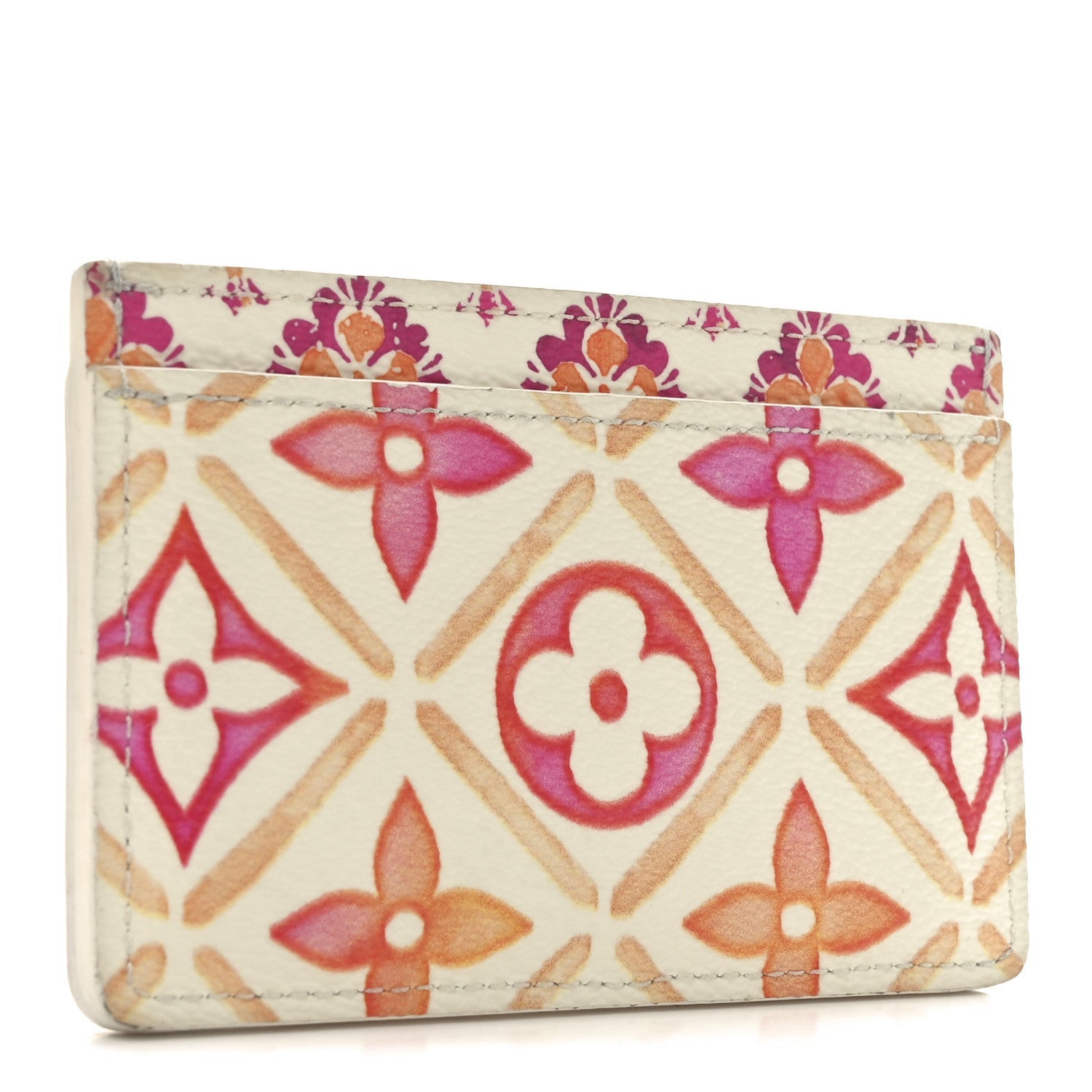 Louis Vuitton Monogram Tiles By The Pool Card Holder Coral 3 of 7