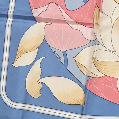 Hermes Silk Fleurs de Lotus Scarf 90 4 of 5