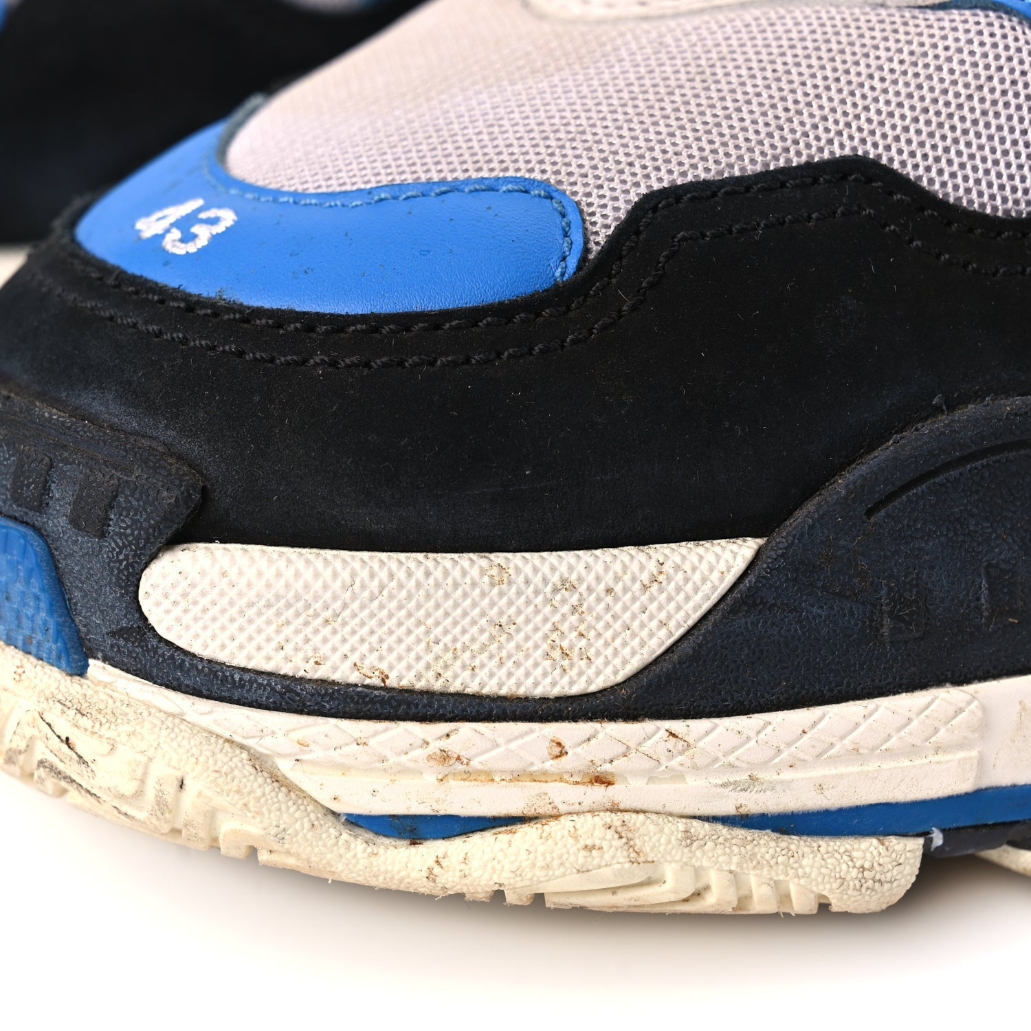 Balenciaga Fabric Mesh Mens Triple S Sneakers 43 Black Blue White 9 of 10