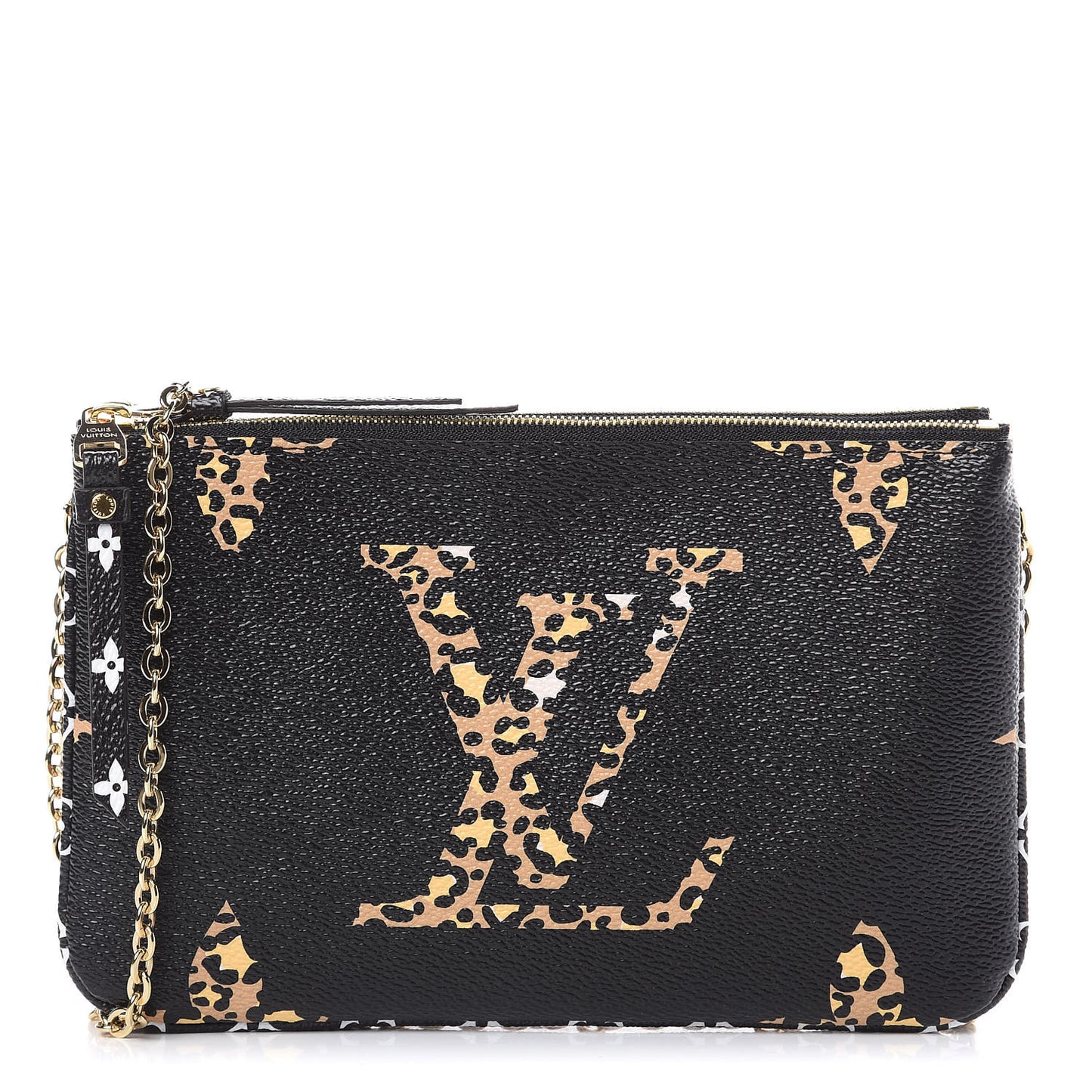 Monogram Giant Jungle Pochette Double Zip Black