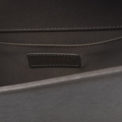 Chanel Caviar Quilted Medium Boy Flap Khaki 6 of 11