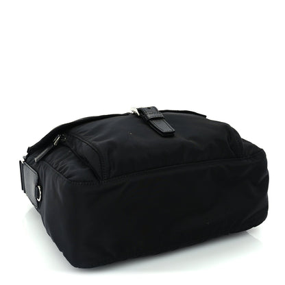 Prada Re-Nylon Vela Saffiano Pocket Single Buckle Messenger Shoulder Bag  Black 3 of 8