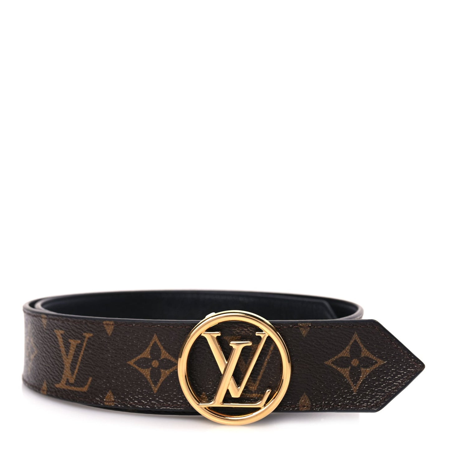 Monogram LV Circle 35mm Reversible Belt 75 30 Black