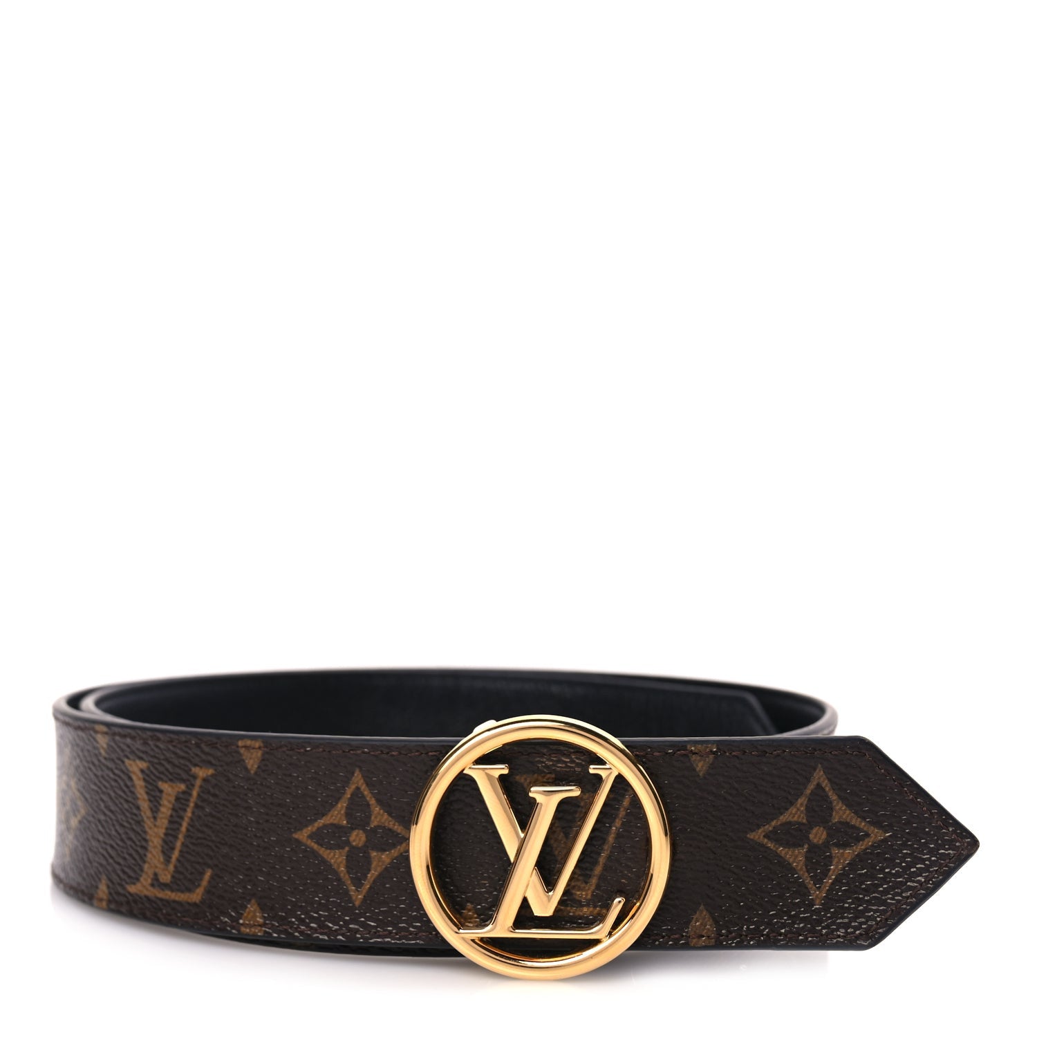 Louis Vuitton Monogram LV Circle 35mm Reversible Belt 75 30 Black 1 of 5