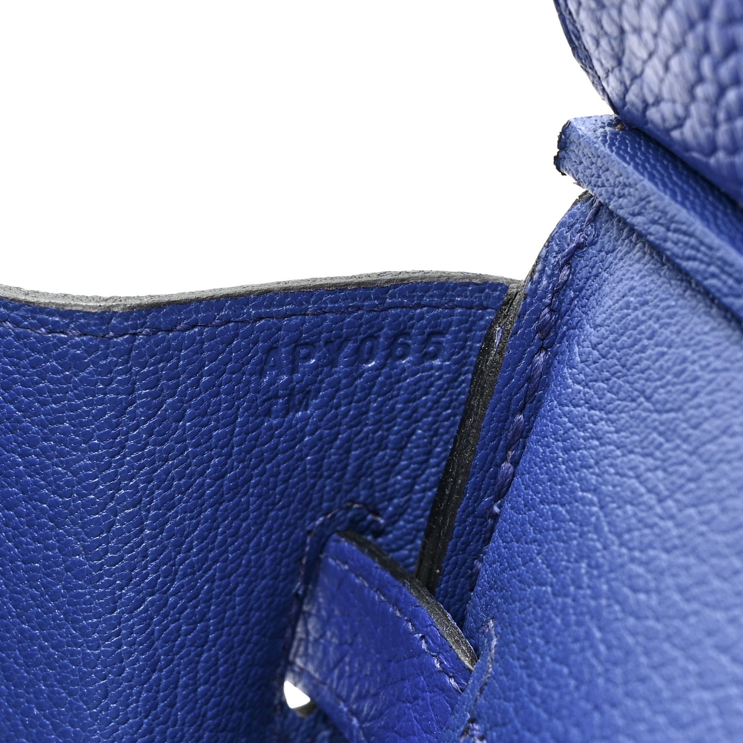 Taurillon Clemence Birkin 30 Bleu Electrique