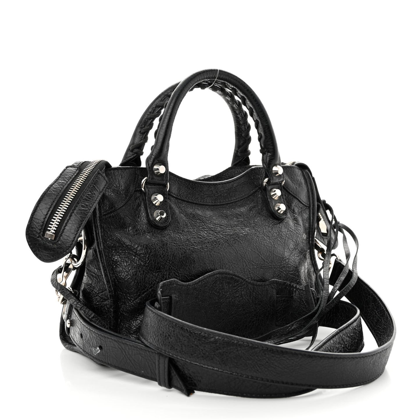 Agneau Classic Silver Hardware Mini City Black