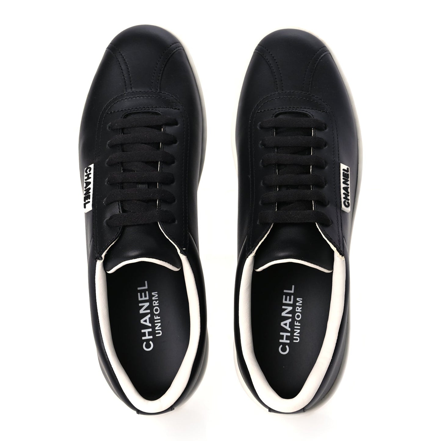 Calfskin CC Womens Sneakers 39 Black