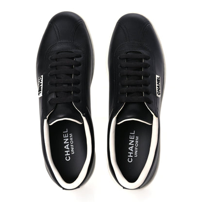 Chanel Calfskin CC Womens Sneakers 39 Black 2 of 8