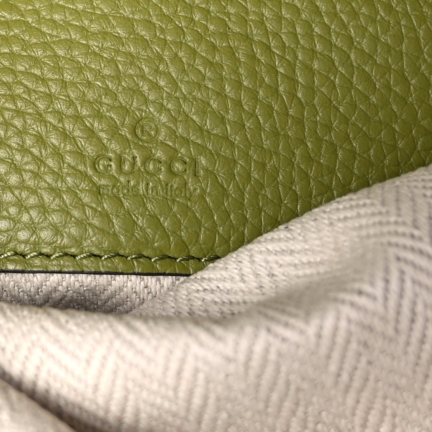 Pebbled Calfskin Mini B Shoudler Bag  Green