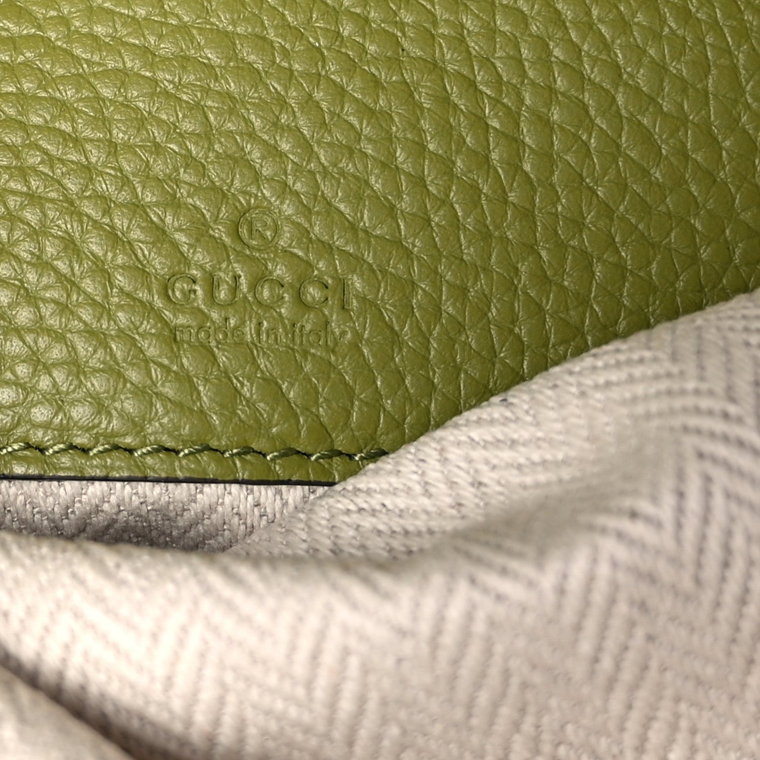 Gucci Pebbled Calfskin Mini B Shoudler Bag  Green 5 of 8