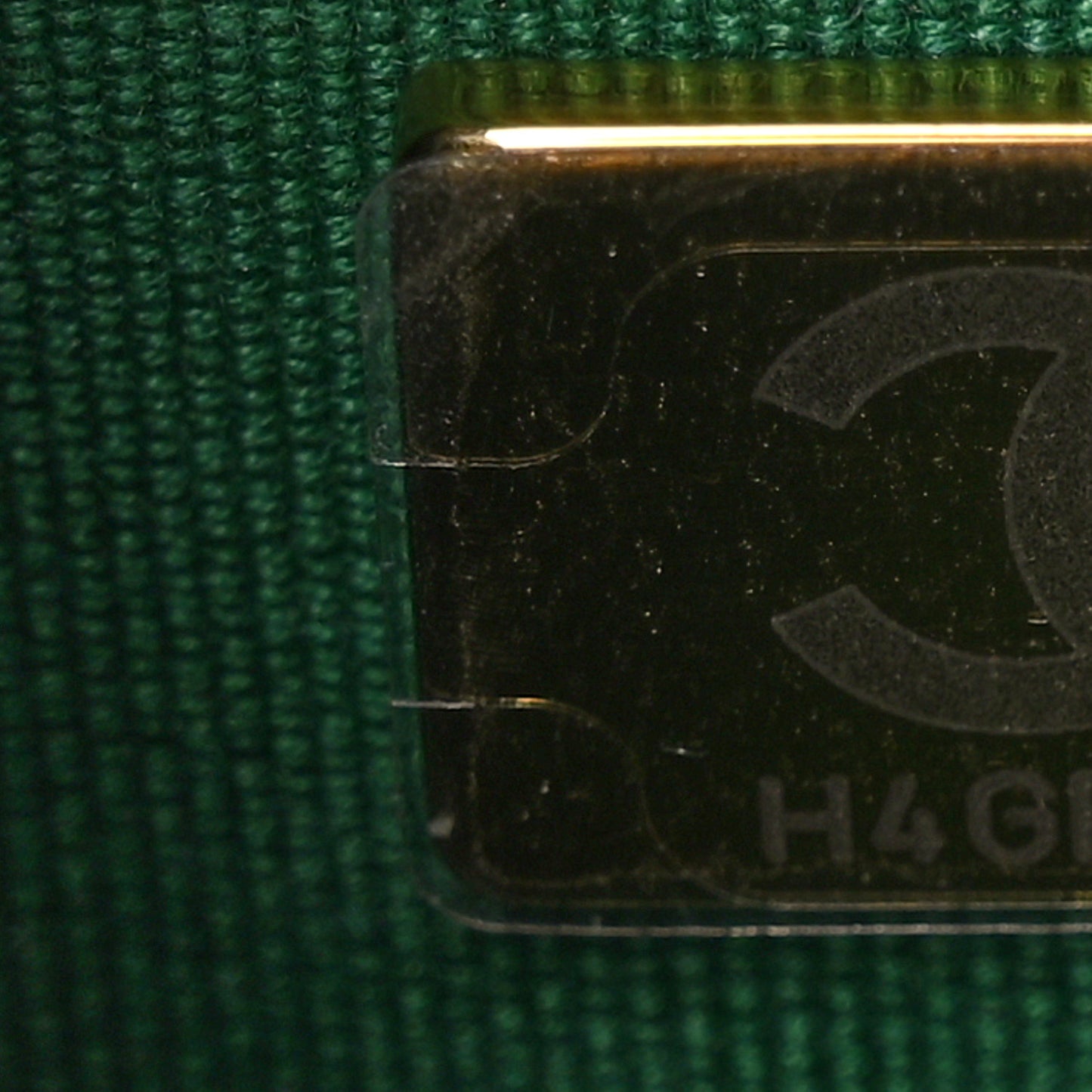 Shiny Aged Calfskin Quilted Nano Kelly Shopper Green