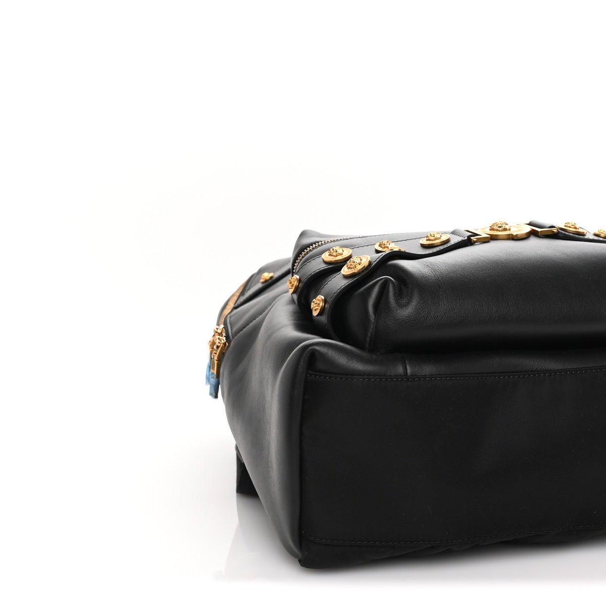 Calfskin Medallion Tribute Backpack Black