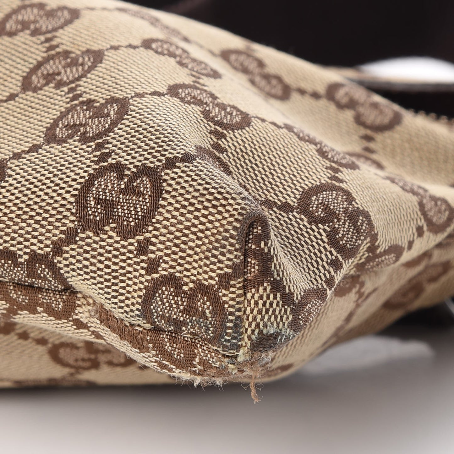 Monogram Web Belt Bag Dark Brown